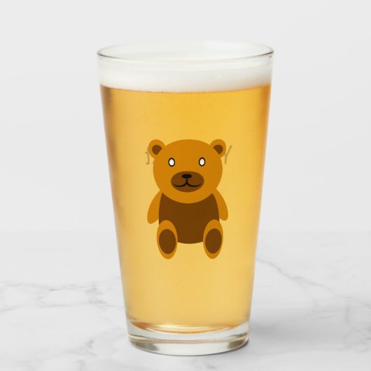 Brauner Teddybär Glas (Vorne (Gefüllt))