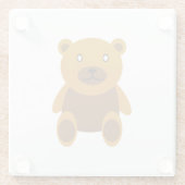 Brauner Teddybär Glasuntersetzer (Rückseite)
