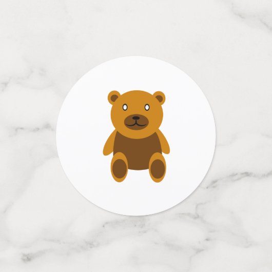 Brauner Teddybär Konfetti (Klein Vorderseite)