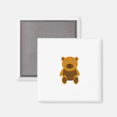 Brauner Teddybär Magnet (Vorderseite/Rückseite)