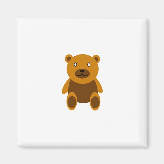 Brauner Teddybär Magnet (Vorne)