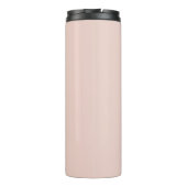 Brauner Teddybär mit rosa Schleife Thermosbecher (Rückseite)