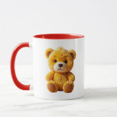 Brauner Teddybär mit süßem Pelz. Tasse (Links)