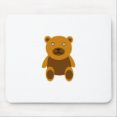 Brauner Teddybär Mousepad (Vorne)