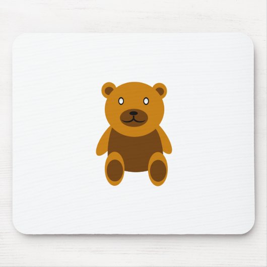 Brauner Teddybär Mousepad (Vorne)