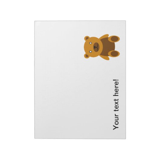 Brauner Teddybär Notizblock (Rotiert)