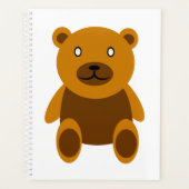 Brauner Teddybär Planer (Vorderseite)