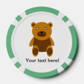 Brauner Teddybär Pokerchips (Rückseite)