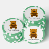 Brauner Teddybär Pokerchips (Stapel)