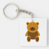 Brauner Teddybär Schlüsselanhänger (Vorderseite)