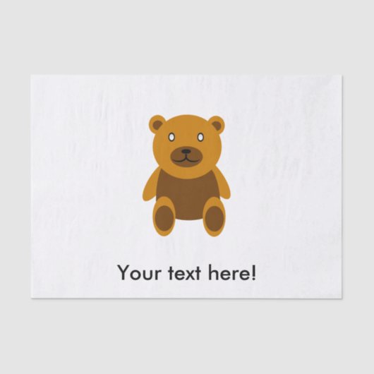 Brauner Teddybär Seidenpapier (Vorderseite)