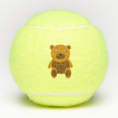 Brauner Teddybär Tennisbälle (Vorderseite)