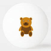 Brauner Teddybär Tischtennisball (Vorderseite)