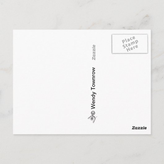 Brauner Teekessel Postkarte (Rückseite)