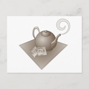 Brauner Teekessel Postkarte