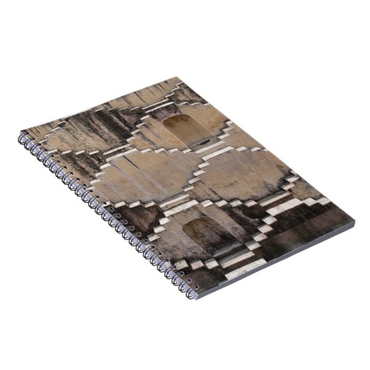Brauner Tempelentwurf Notizblock (Rechte Seite)