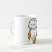 Brauner Türkis Traumfänger Kaffeetasse (Vorderseite Links)