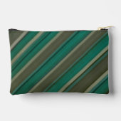 Brauner und Aquamarin gestreifter kleiner Zubehörb Zubehörtasche (Rückseite)