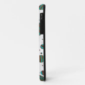 Brauner und Aquamariner Polka Dot Zebra Case-Mate iPhone Hülle (Hinten/Links)