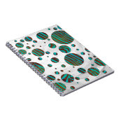 Brauner und Aquamariner Polka Dot Zebra Notizblock (Rechte Seite)