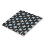 Brauner und blauer Druck Fliese (Seite)