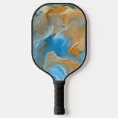 Brauner und blauer Marmor Pickleball Schläger (Vorderseite)