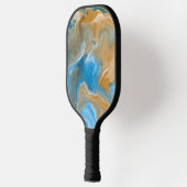 Brauner und blauer Marmor Pickleball Schläger (Links)