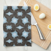 brauner und blauer Spaß Geschirrtuch (Viertel Falte)