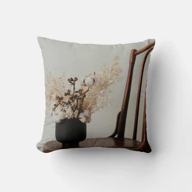 Brauner und Creme-Kissen Kissen (Vorderseite)