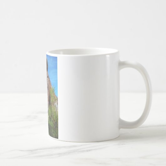 Brauner und cremefarbener Himmel Kaffeetasse (Rechts)