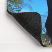 Brauner und cremefarbener Himmel Mousepad (Ecke)