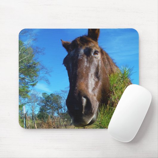 Brauner und cremefarbener Himmel Mousepad (Mit Mouse)