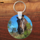 Brauner und cremefarbener Himmel Schlüsselanhänger (Vorderseite)