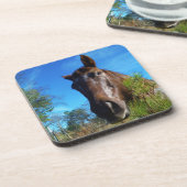 Brauner und cremefarbener Himmel Untersetzer (Linke Seite)