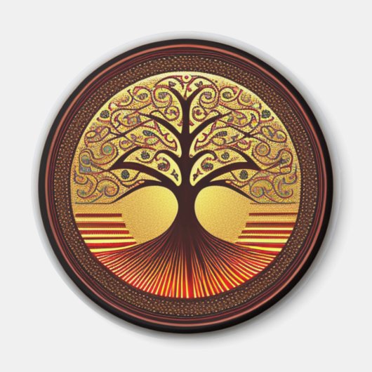 Brauner und goldener Baum des Magnet des Lebens (Vorne)