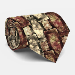 Brauner und goldener Fleck, rechteckige Schnitzere Krawatte
