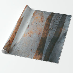Brauner und grauer Baumstamm Geschenkpapier