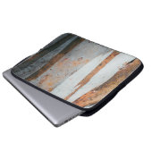 Brauner und grauer Baumstamm Laptopschutzhülle (Vorne Knopf)