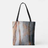 Brauner und grauer Baumstamm Tasche (Rückseite)