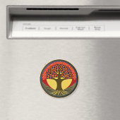 Brauner und Navy Tree Magnet (In Situ (Geschirrspüler))