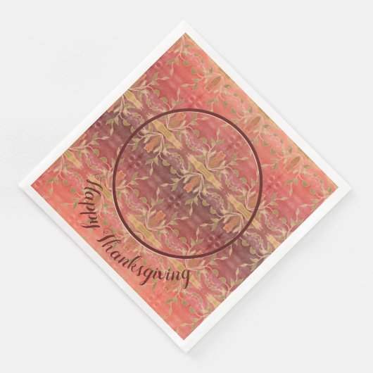 Brauner und Orangener Herbst Serviette (Ecke)