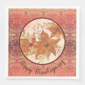 Brauner und Orangener Herbst Serviette (Vorderseite)