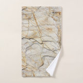 Brauner und schwarz getexturierter Stabstein Badhandtuch Set (Handtuch)