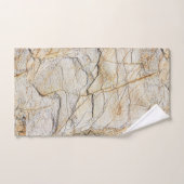 Brauner und schwarz getexturierter Stabstein Badhandtuch Set (Handtuch)