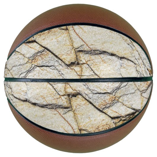 Brauner und schwarz getexturierter Stabstein Basketball (Vorderseite)