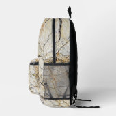 Brauner und schwarz getexturierter Stabstein Bedruckter Rucksack (Rechts)