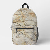 Brauner und schwarz getexturierter Stabstein Bedruckter Rucksack (Vorderseite)