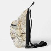 Brauner und schwarz getexturierter Stabstein Crossbody Bag (Rechts)