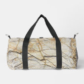 Brauner und schwarz getexturierter Stabstein Duffle Bag (Vorderseite)