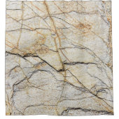 Brauner und schwarz getexturierter Stabstein Duschvorhang (Vorderseite)